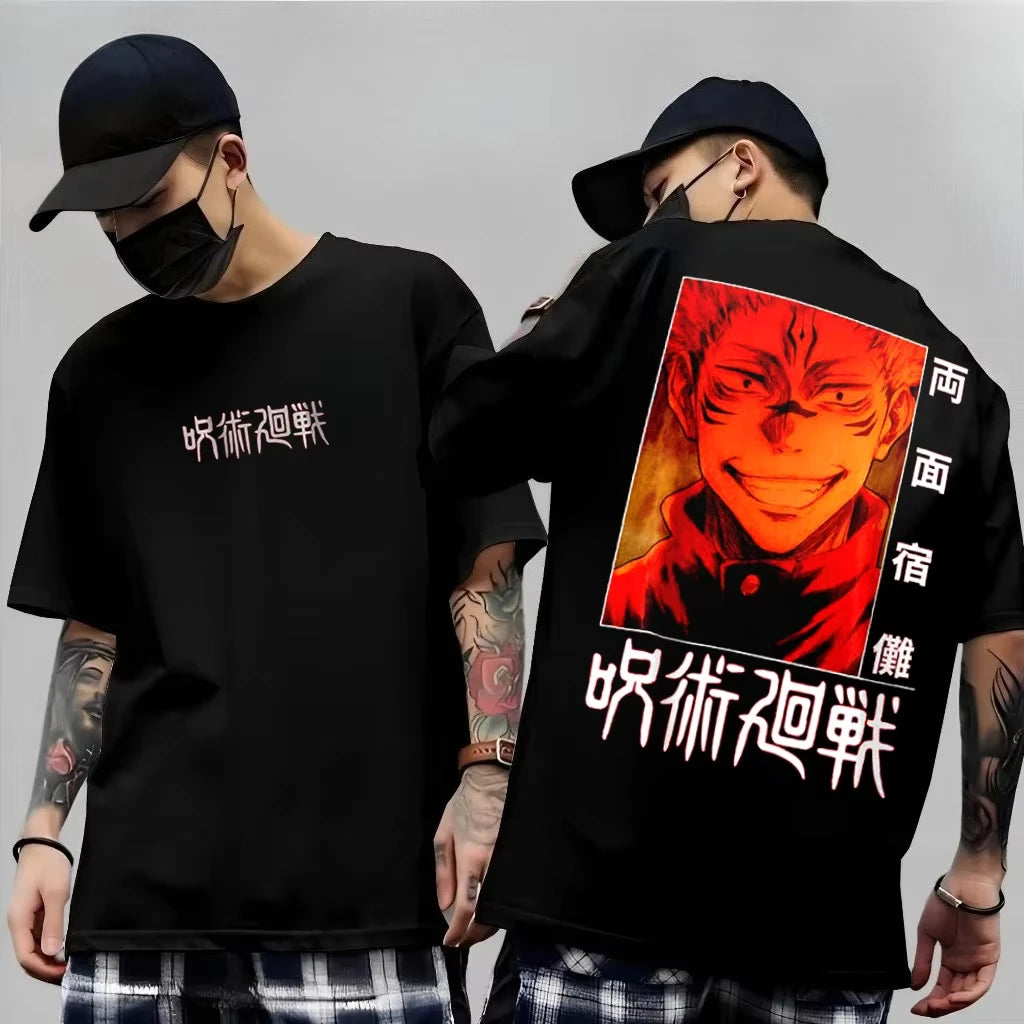 Men's Anime Jujutsu Kaisen T Shirt Toji Fushiguro Cotton Tee Women Short-sleeve Streetwear Casual Gojo Satoru‌ 2026 New Summer