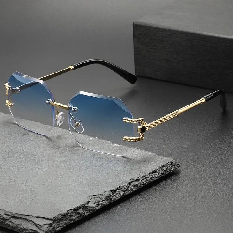 Nouveauté Lunettes de soleil sans monture femme 2026 Tendance Mode Lunettes Protection solaire Luxe Femme Lentes De Sol Mujer Lunette Soleil Femme