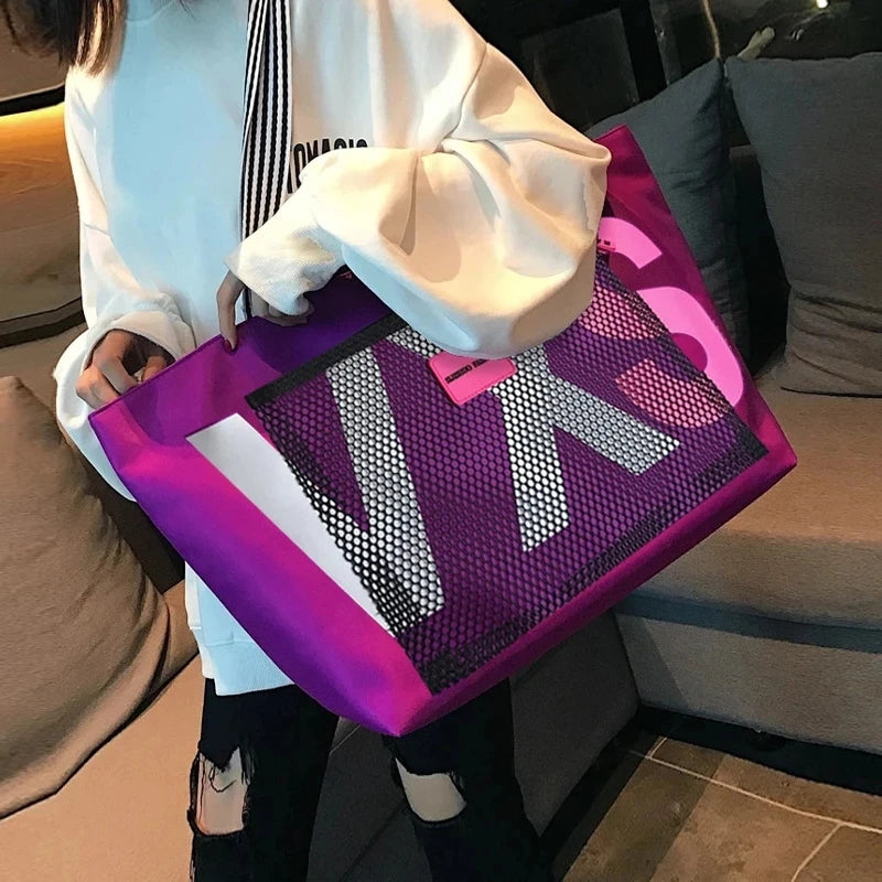Tote Bag Nylon Waterproof – Grand Sac Femme Zippé Multi-Poches