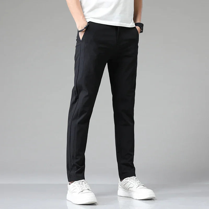 Men's Slim Fit Casual Trousers – Breathable Stretch for Golf & Sport