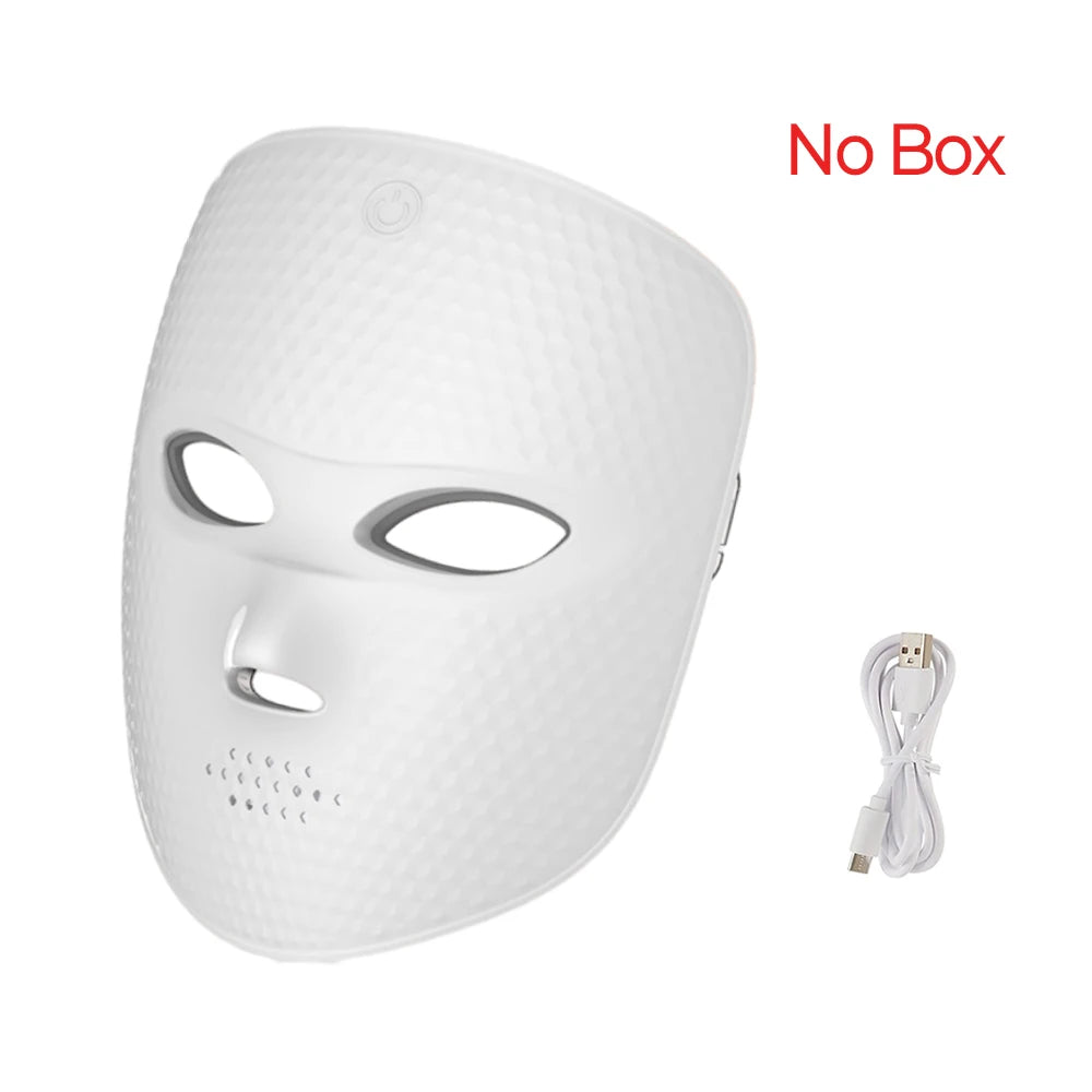 7 Colors LED Face Facial Mask LED Light Photon Mask Rejuvenation Skin Care LED Face Mask Beauty Brighten Skin Care Tool
