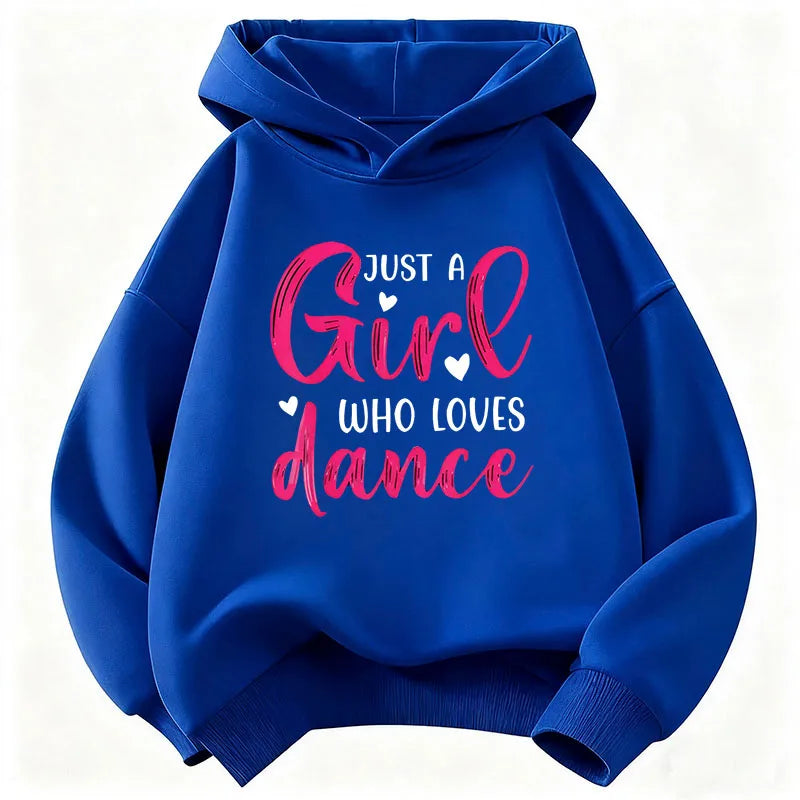 Girls' Hoodie – Just A Girl Who Loves Dance – Y2K Kids