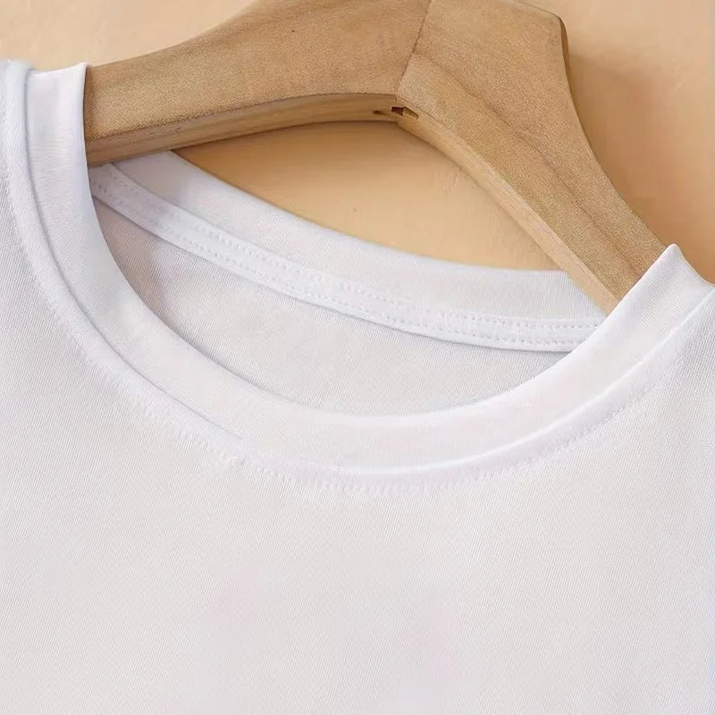Y2K Style Crop Tops with Letter KARMA Print Women's Sexy Short Sleeve Tshirt Spring Summer Crew Neck Cropped T Shirt Clothes