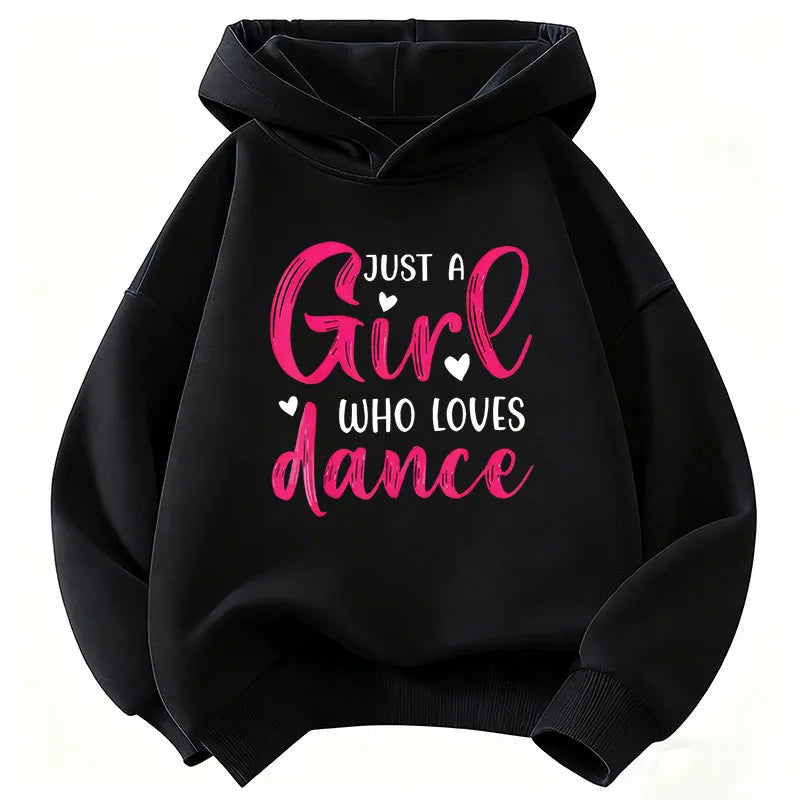 Girls' Hoodie – Just A Girl Who Loves Dance – Y2K Kids