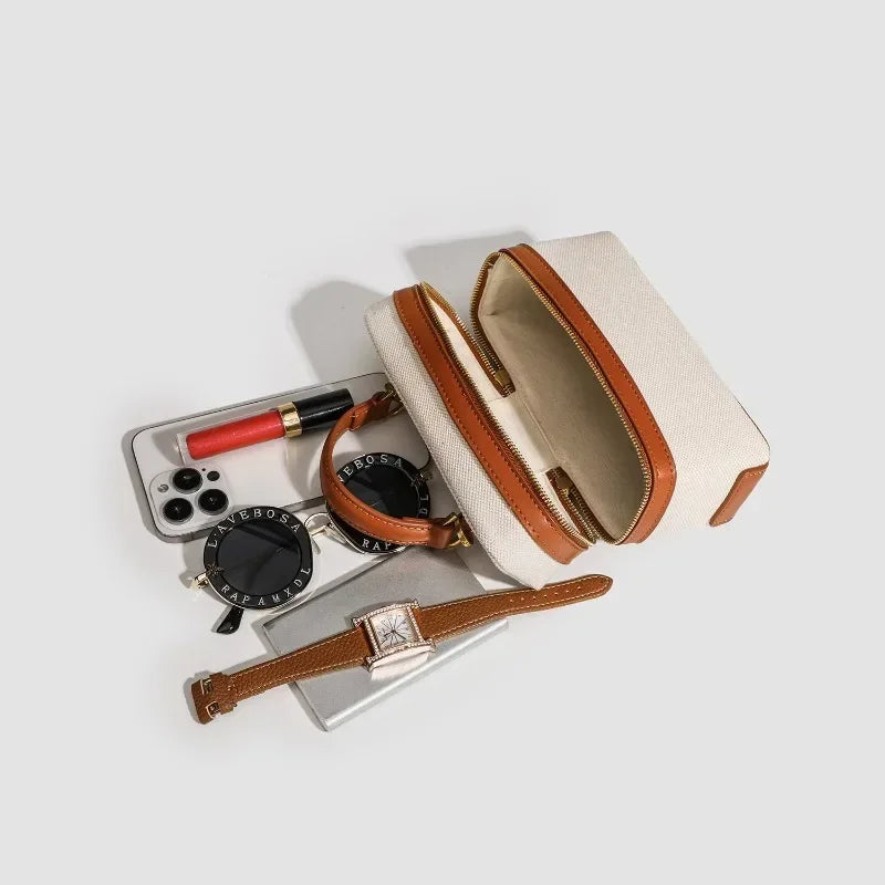 Women's Canvas Box Handbag – Fashion Style Rigid Shoulder Bag