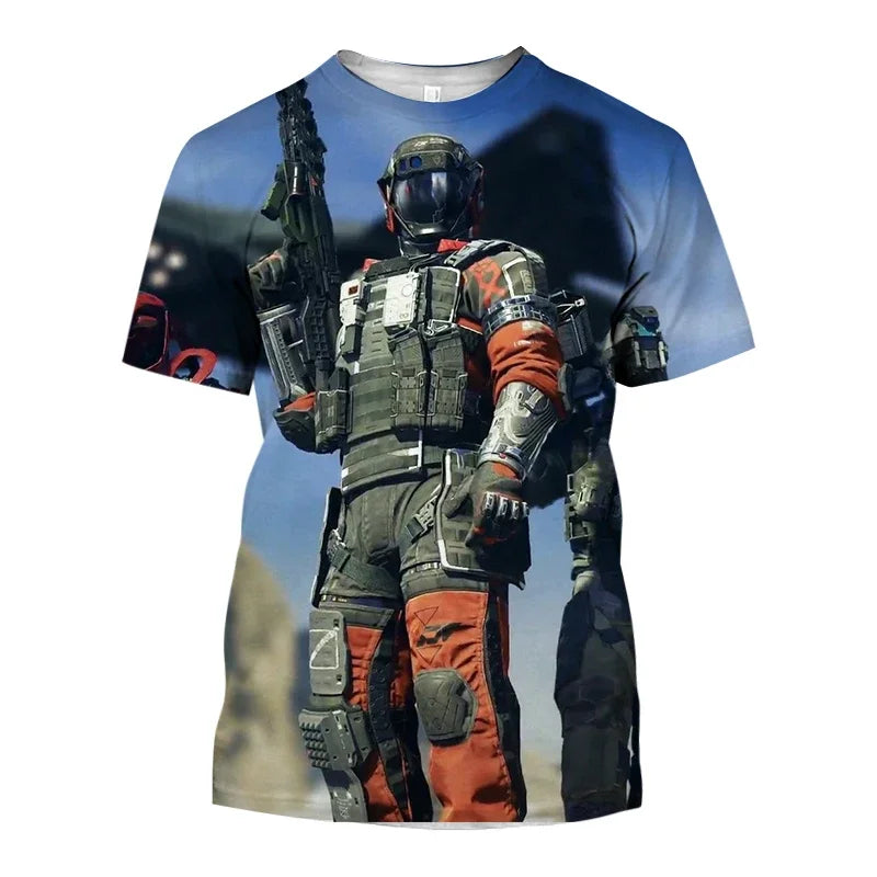 Summer New Hot Call of Duty Game 3d Printed Men's T-shirt Fashion Casual Plus Size Loose Comfortable Breathable Top