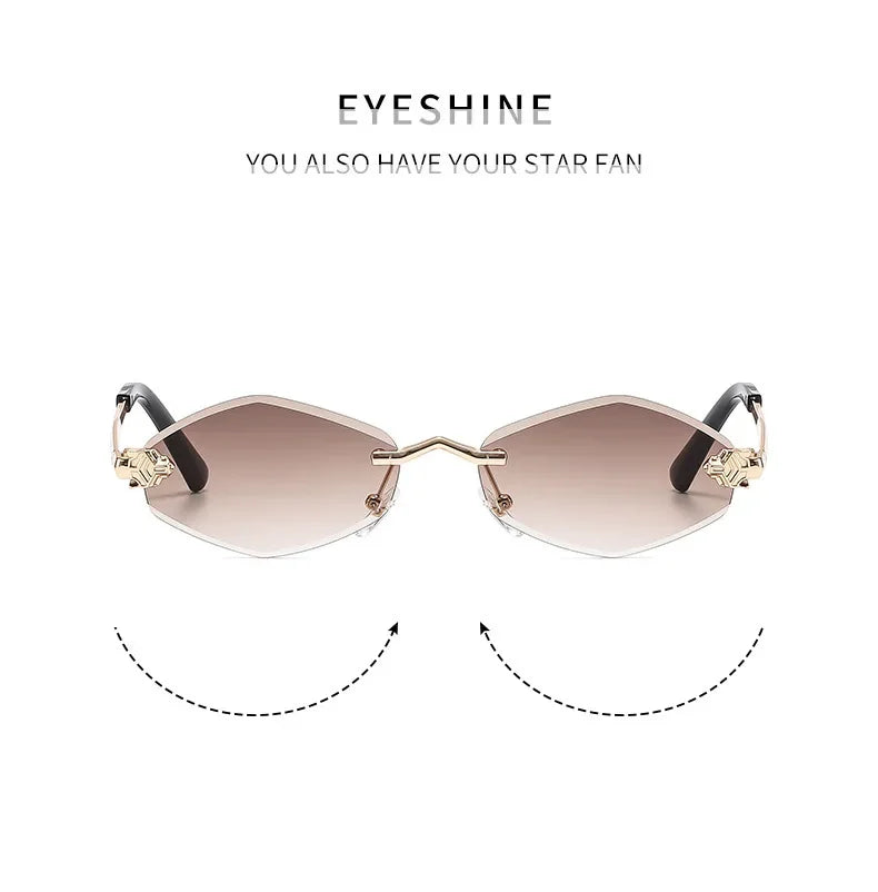 Lunettes de soleil polygonales mode pour femmes, lunettes de soleil de luxe en losange pour femmes, monture métallique vintage, lunettes de soleil pour femme
