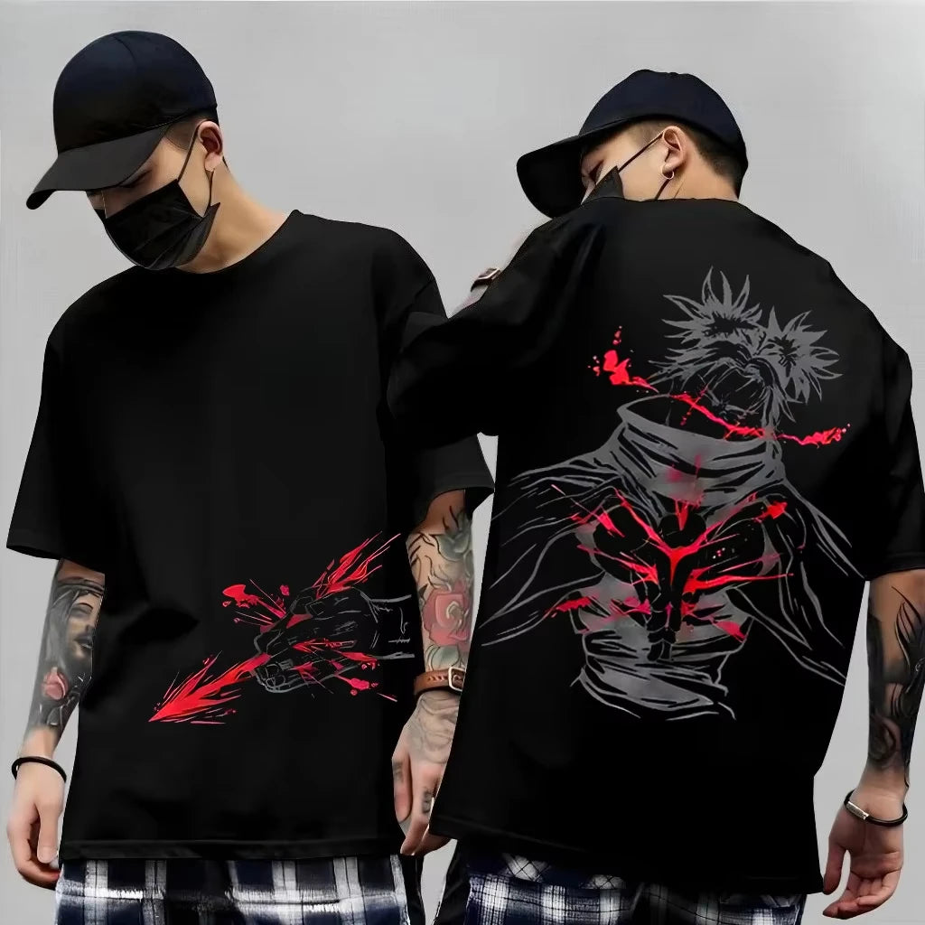 Men's Anime Jujutsu Kaisen T Shirt Toji Fushiguro Cotton Tee Women Short-sleeve Streetwear Casual Gojo Satoru‌ 2026 New Summer