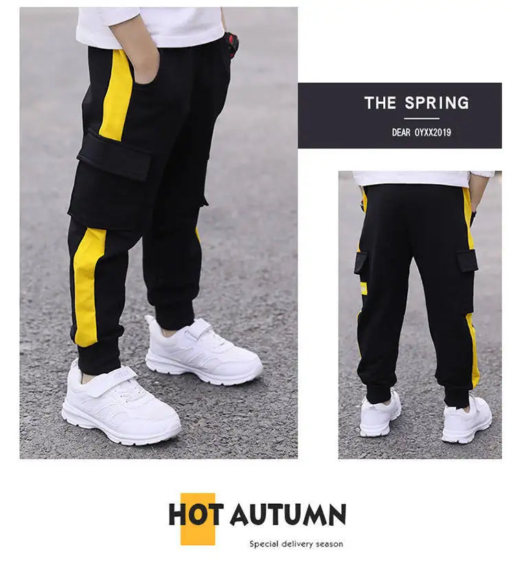 Boys' Cargo Pants – Casual Overalls with Large Pockets | Ages 3-12