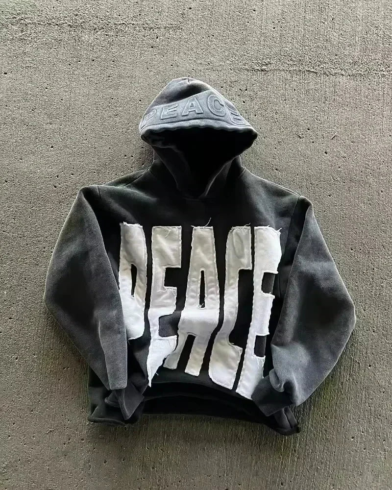 Y2K Street New Fashion Oversized Skull Print Sweater Hoodie Men Harajuku Vintage Hip Hop Popular Casual Sports Hooded Sweater
