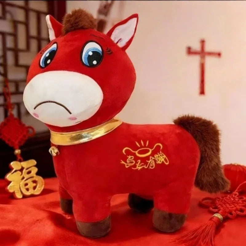 2026 Popular Pony Plush Toy Sad Horse Plush Doll Exclusive Resonance For Working People Horse Doll Stuffed Toy New Year Gift