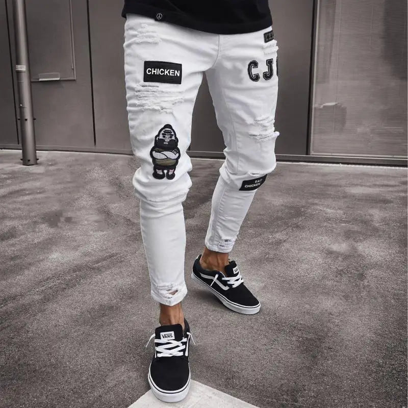 Men's Stretch Straight Leg Jeans – Casual Streetwear Denim for All Seasons