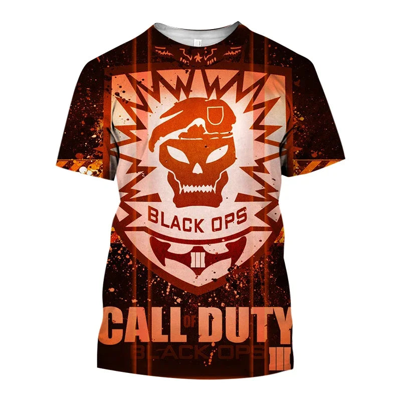Summer New Hot Call of Duty Game 3d Printed Men's T-shirt Fashion Casual Plus Size Loose Comfortable Breathable Top