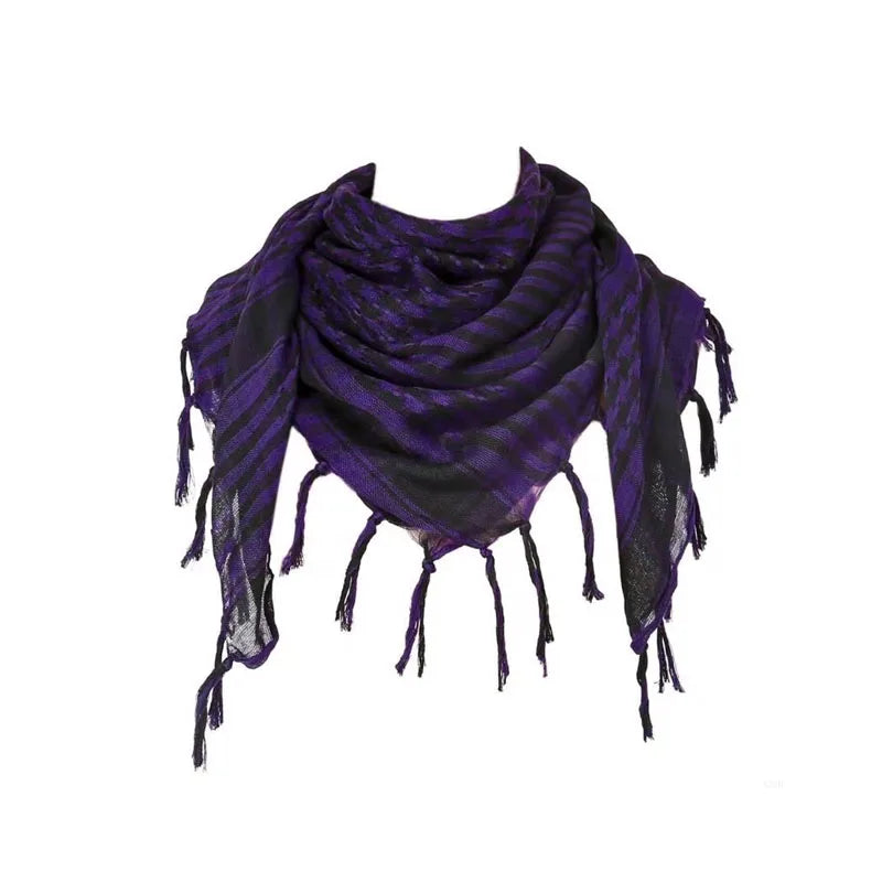Unisex Tactical Houndstooth Scarf – Warm, Windproof, Spring-Winter