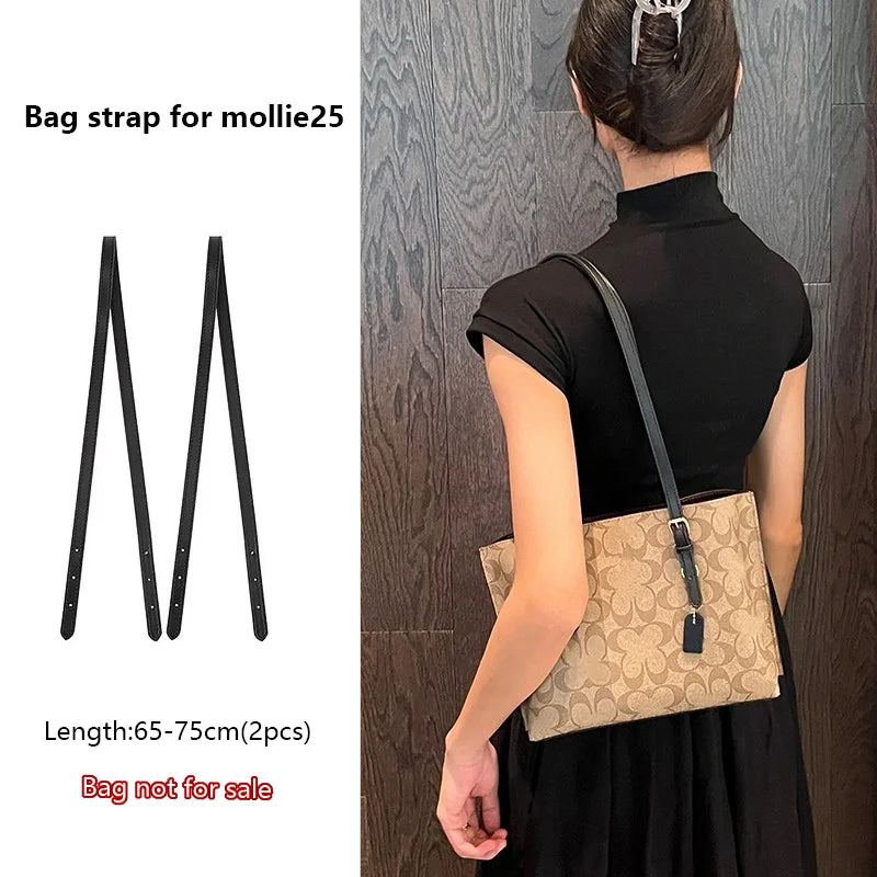 Adjustable Bag Strap For Coach Mollie25 Tote Bag Leather Shoulder Strap Durable Bag Belt Underarm Bag Replacement Accessories
