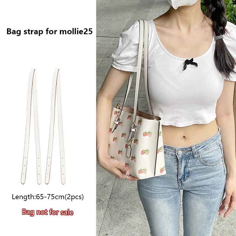 Adjustable Bag Strap For Coach Mollie25 Tote Bag Leather Shoulder Strap Durable Bag Belt Underarm Bag Replacement Accessories