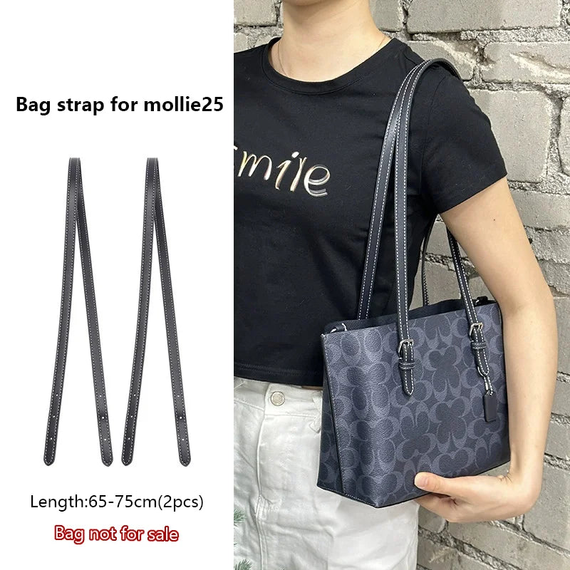 Adjustable Bag Strap For Coach Mollie25 Tote Bag Leather Shoulder Strap Durable Bag Belt Underarm Bag Replacement Accessories