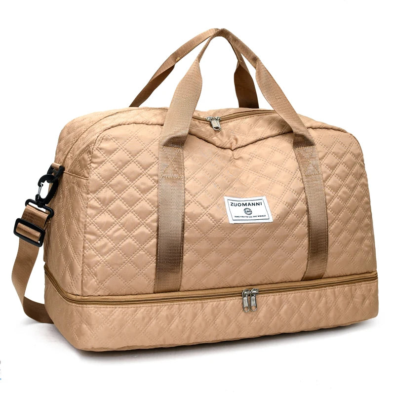 Fashionable Multifunctional Travel Luggage Bag with Independent Shoe Compartment,Suitable for Travel,Sports and Fitness,Camping