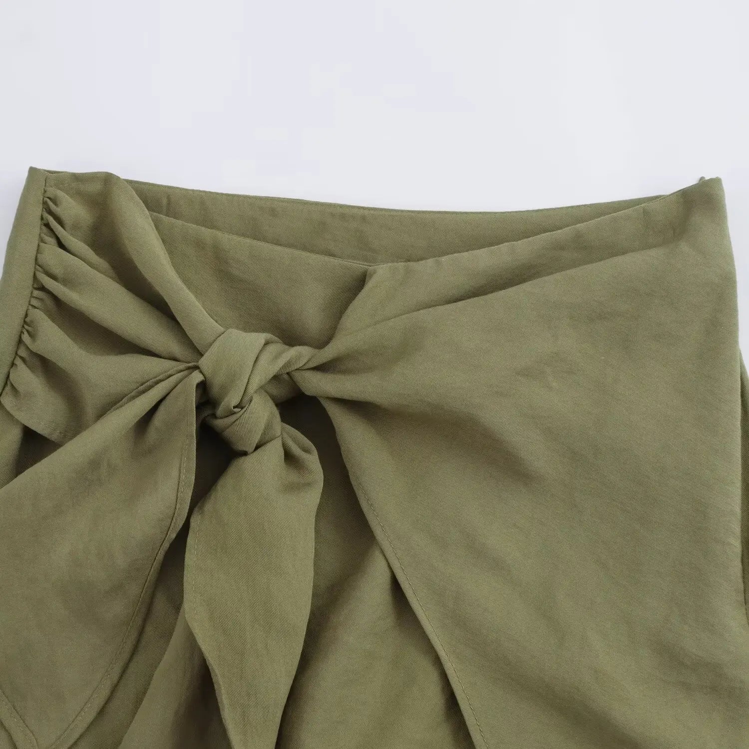 Casual Knotted Shorts Skirt Women's Lace-up Zipper Shorts Skirt New 2025 Summer Fashion Vacation Commuter Shorts Skirt