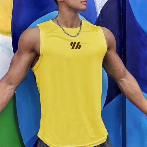 2026 newest Summer Gym Vest High Quality mesh Shirt Sleeveless T-shirts Men Tank Tops running Fitness Sports Vest men Clothing