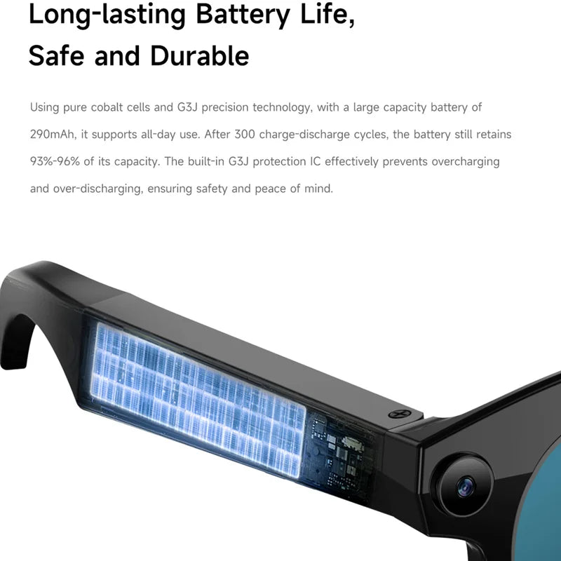 Lunettes caméra intelligentes IA, traduction, caméra 8K HD, multifonctions, Bluetooth 5.3, appels, assistant vocal, musique (nouveauté)