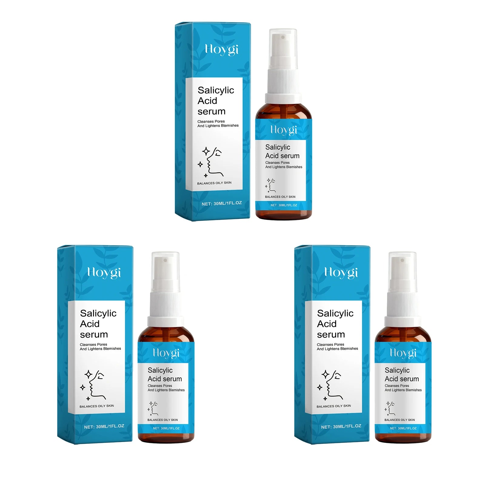 Salicylic Acid Serum Hyaluronic Deeply Cleansing Pore Oil Balancing Moisturizing Soothing Lightweight Non Greasy Facial Essences