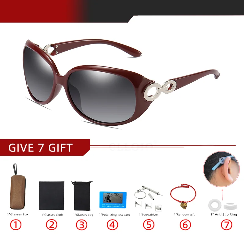 Lunettes de soleil polarisées pour femme – style papillon miroir UV400