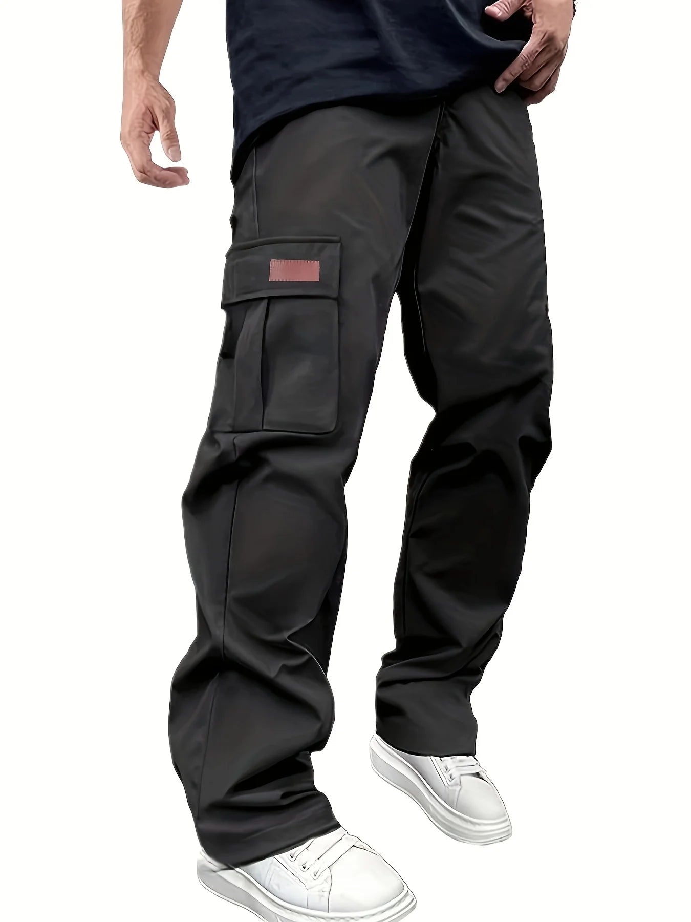 2026 new men's workwear pants, European and American men's loose straight casual pants, men's workwear pocket pants