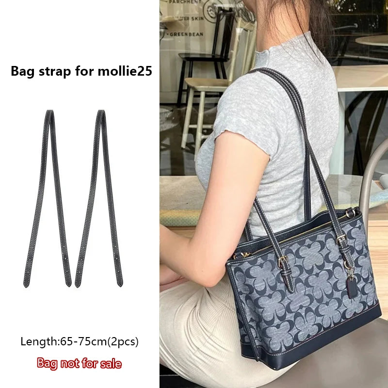 Adjustable Bag Strap For Coach Mollie25 Tote Bag Leather Shoulder Strap Durable Bag Belt Underarm Bag Replacement Accessories