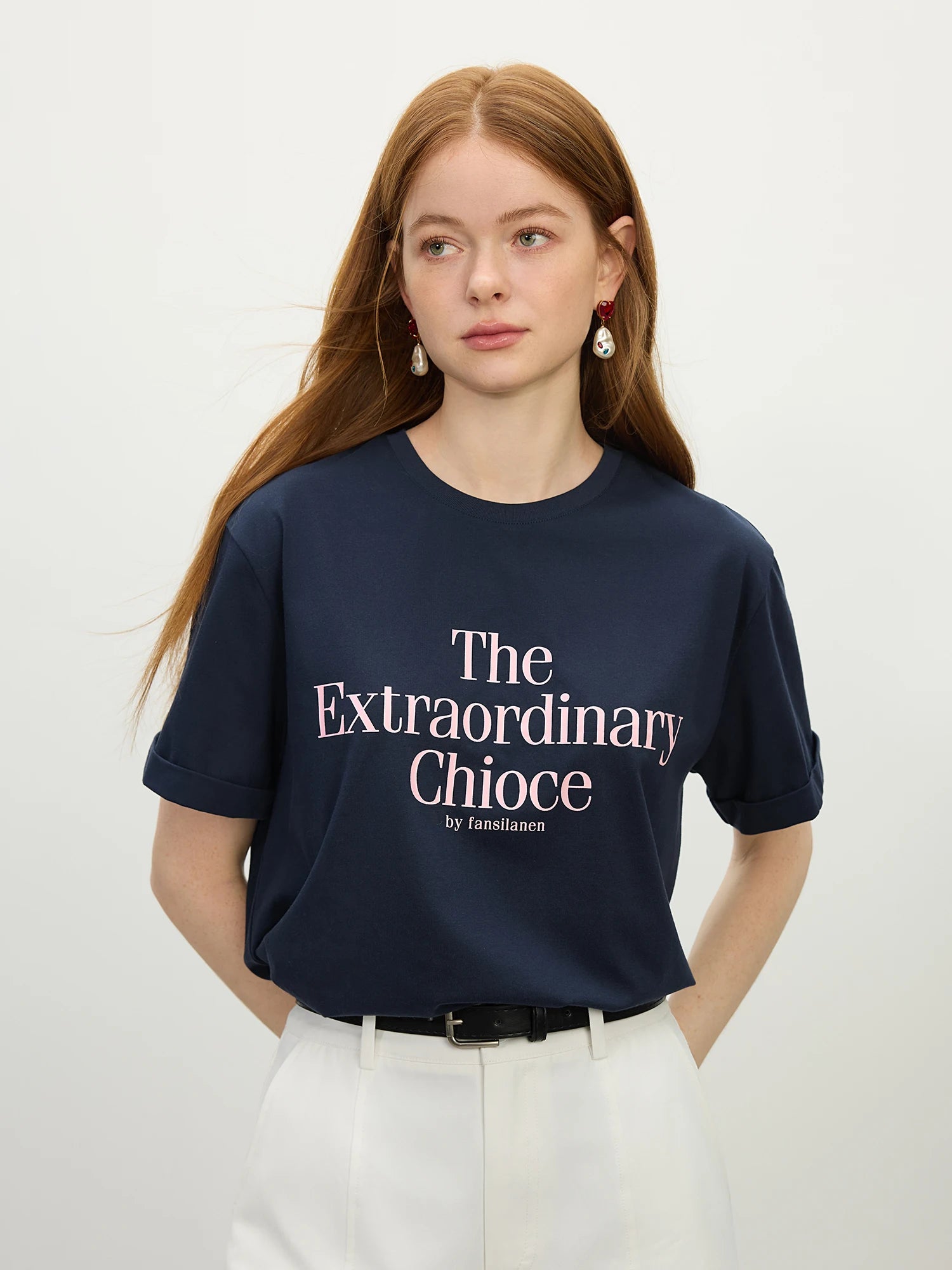 Round Neck Casual All-match Letter Short-sleeved T-shirt for Women 2025 Summer Vacation Season Fashionable Top 25FS12211