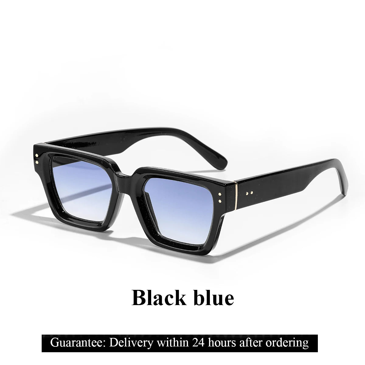Ruiao Luxury Square Sunglasses for Men – Designer Black Shades UV400