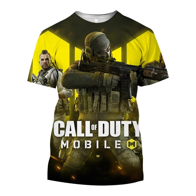 Summer New Hot Call of Duty Game 3d Printed Men's T-shirt Fashion Casual Plus Size Loose Comfortable Breathable Top