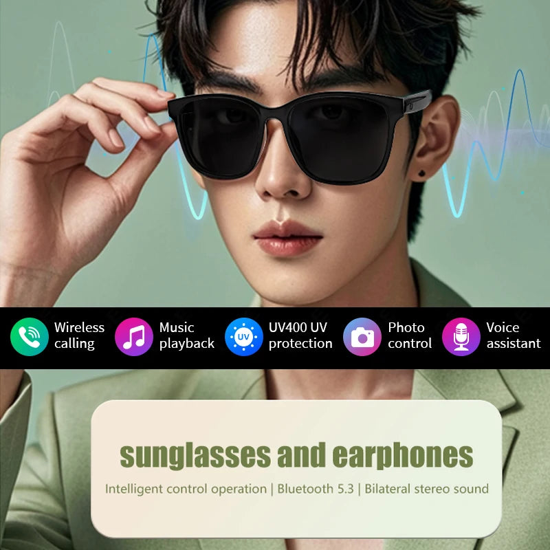 Lunettes de soleil 2026, lunettes intelligentes, lunettes de soleil tendance, appel Bluetooth, UV400, randonnée, pêche, lunettes intelligentes de traduction sans fil