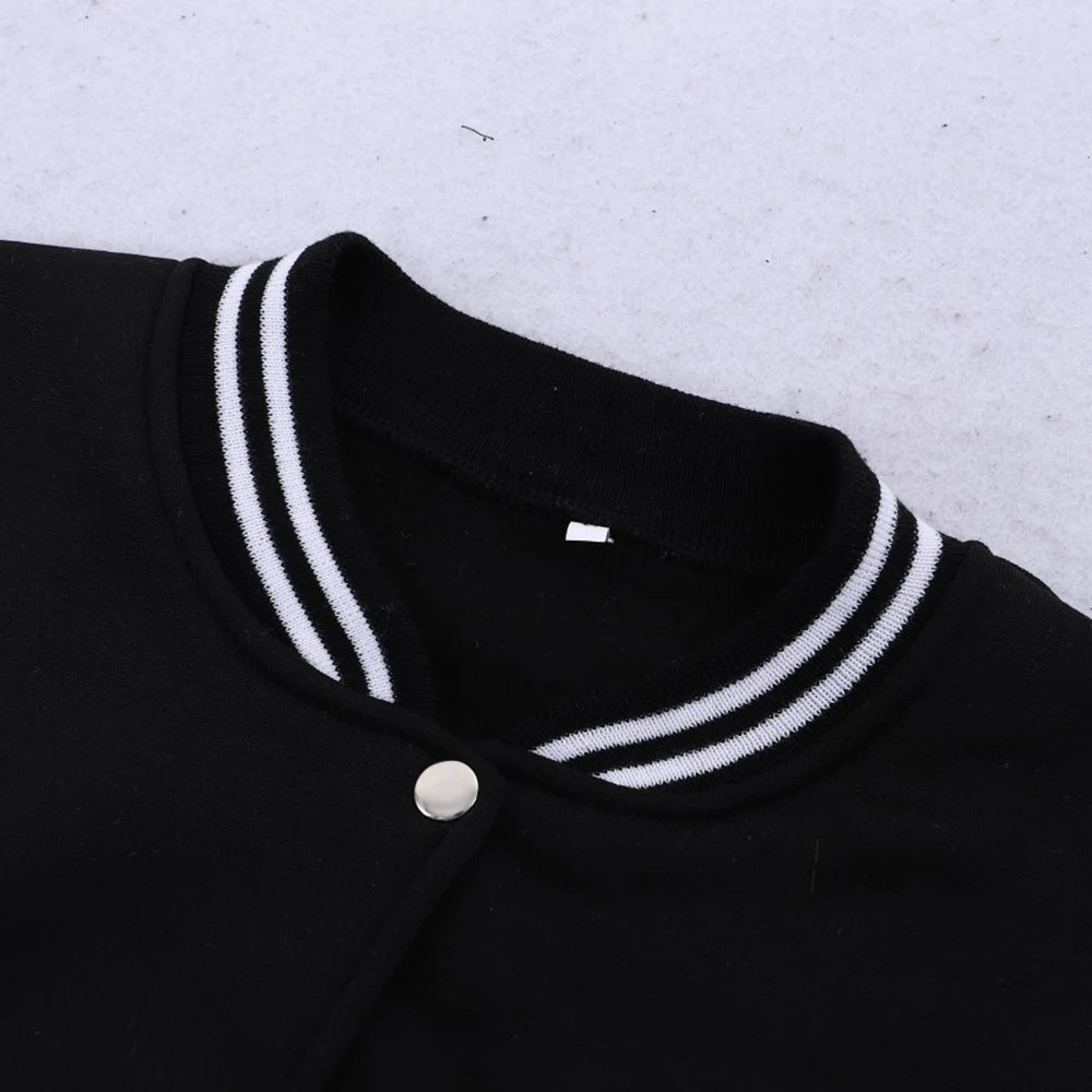 New York Art Letter 23 Printed Plus Size Women Jacket Harajuku Fleece Baseball Jersey Button Streetwear Vintage Loose Clothing