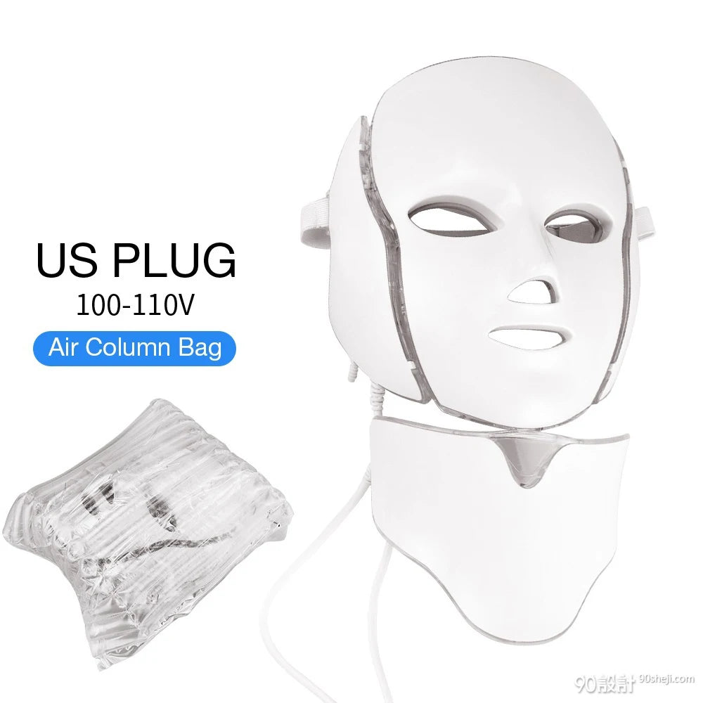 7 Colors LED Face Facial Mask LED Light Photon Mask Rejuvenation Skin Care LED Face Mask Beauty Brighten Skin Care Tool