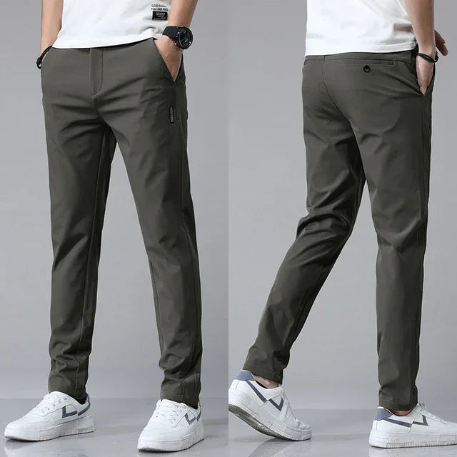 Men's Slim Fit Casual Trousers – Breathable Stretch for Golf & Sport
