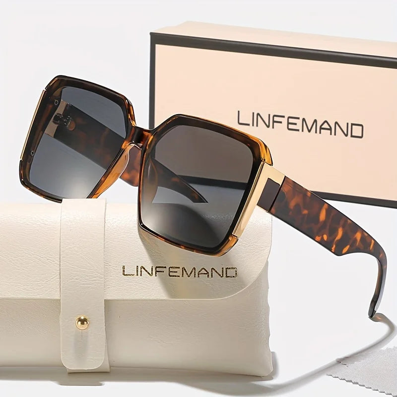 Fashion Large Frame Decoration Glasses for Women UV400 Sunglasses Set Summer Dance Party Holiday Gift