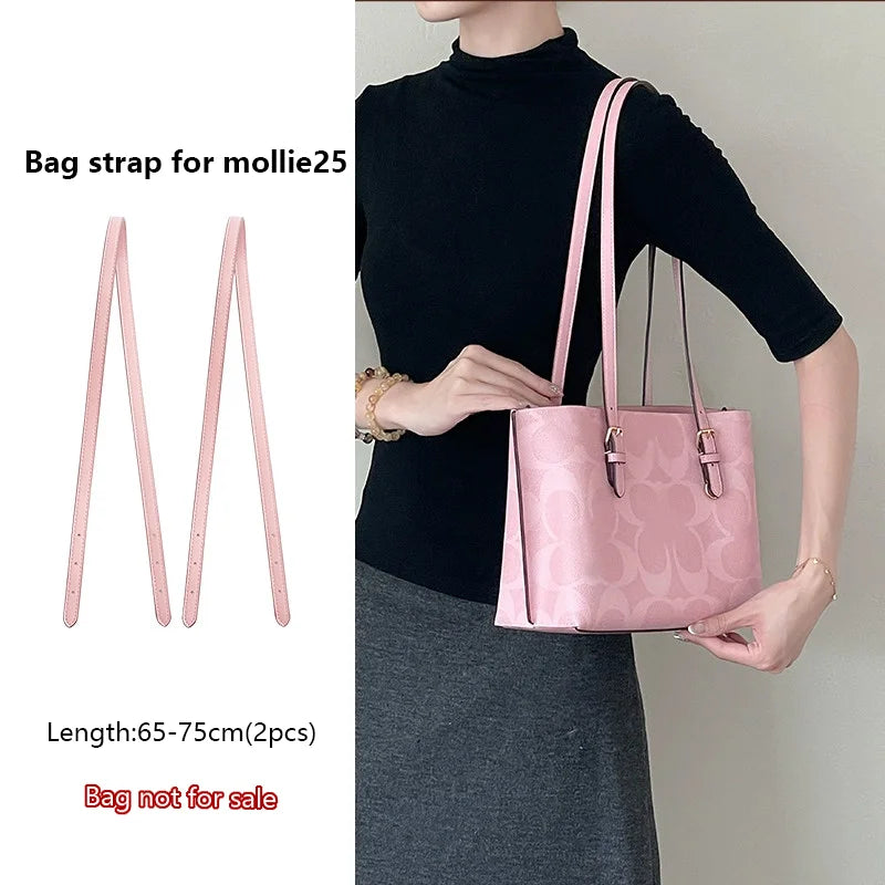Adjustable Bag Strap For Coach Mollie25 Tote Bag Leather Shoulder Strap Durable Bag Belt Underarm Bag Replacement Accessories