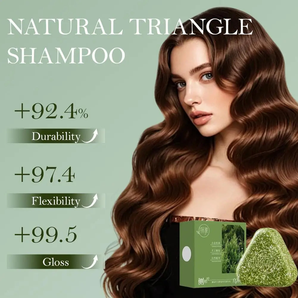 Usman Grass & Platycladus Herbal Shampoo Soap Natural Hair Loss Treat Strengthens Roots Controls Oil Cleanses Scalp Hair Growth