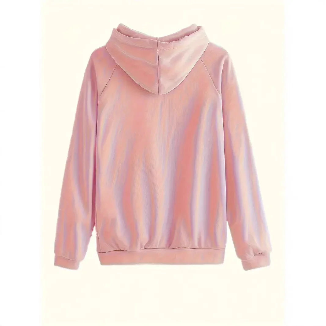 Ensemble Sport Femme Automne - Sweat à Capuche et Pantalon Imprimé