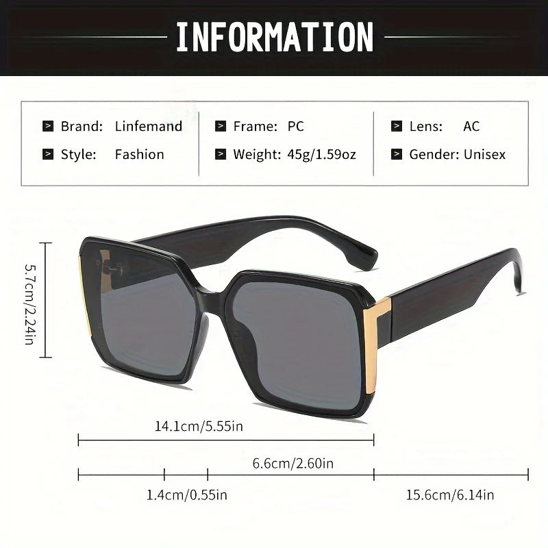 Fashion Large Frame Decoration Glasses for Women UV400 Sunglasses Set Summer Dance Party Holiday Gift