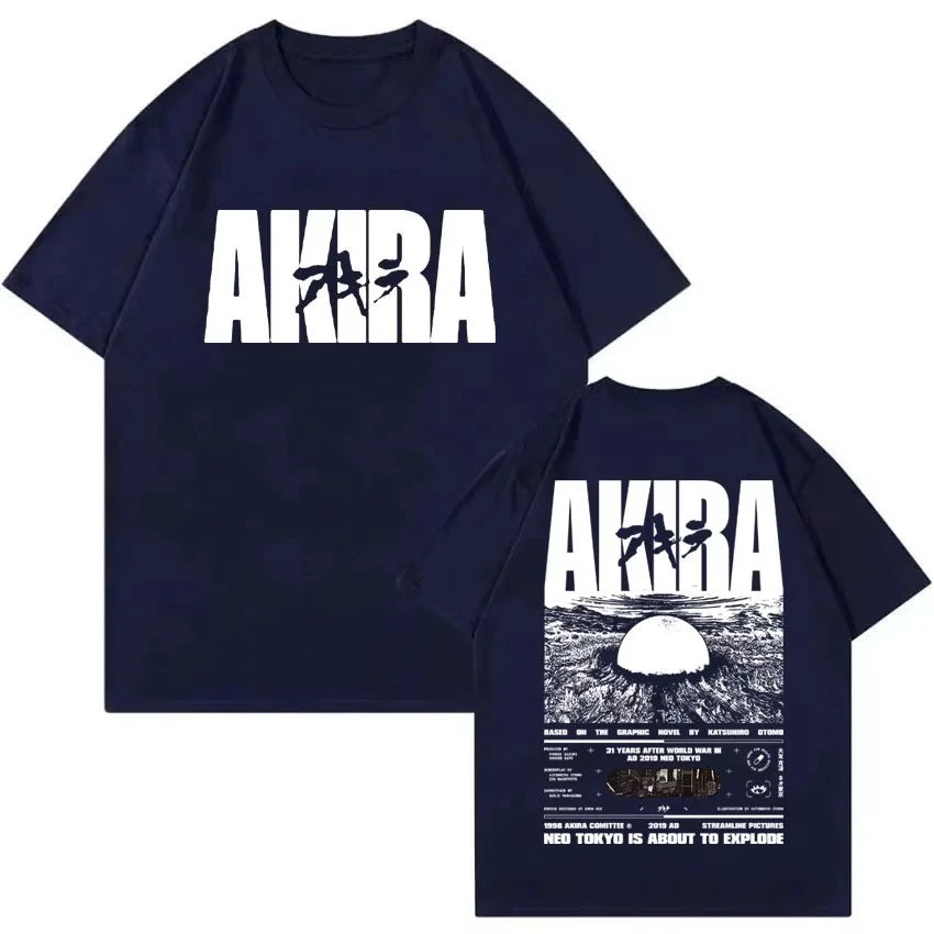 Akira Shotaro Kaneda graphic T-shirt (Japanese sci-fi anime/cartoon film) Unisex streetwear shirt oversized t shirt men clothing