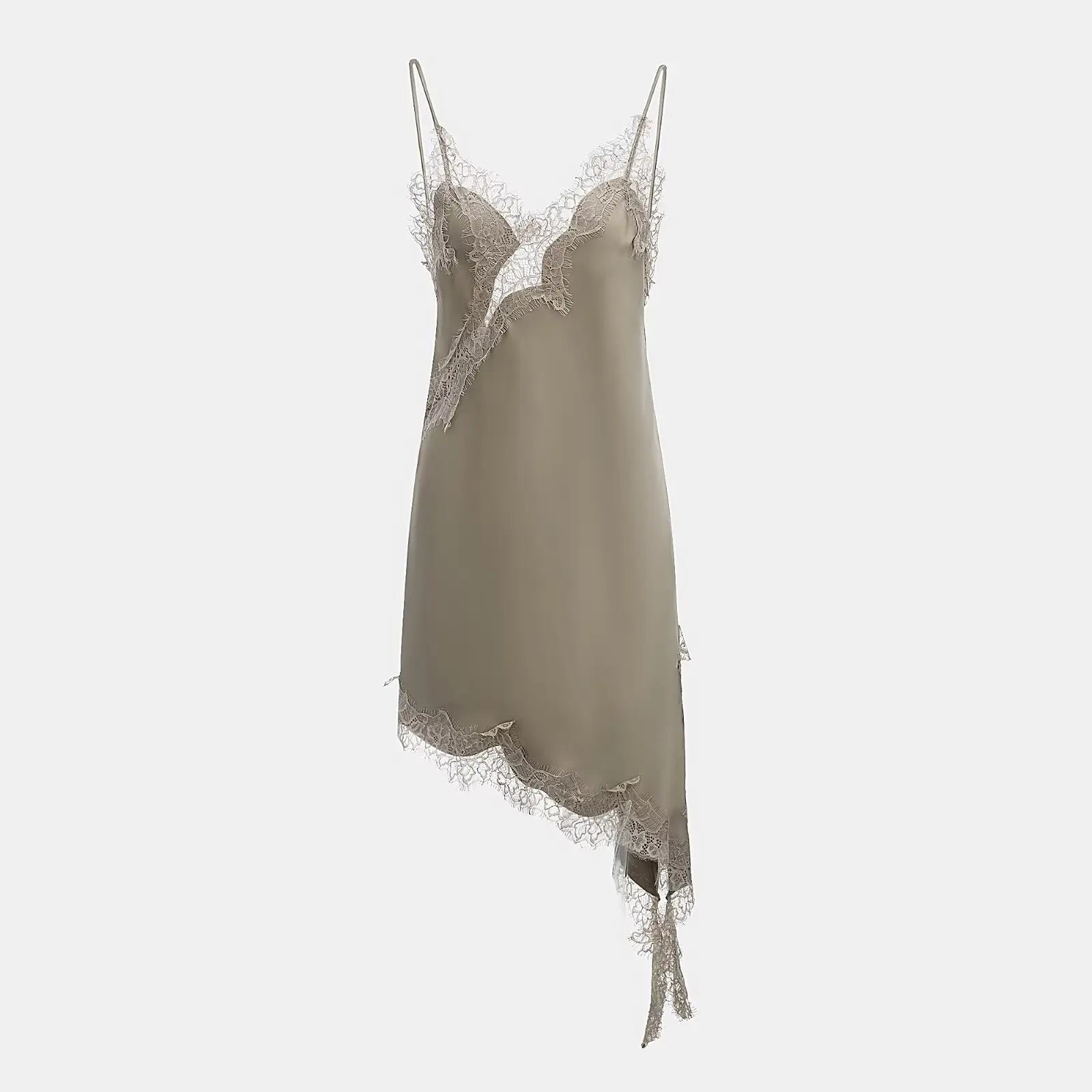 Mode Féminine Sexy Col V Dentelle Élégante Robe Halter Asymétrique Ourlet Robe 2026 Été Nouvelle Mode Vacances Fête Robes de Plage