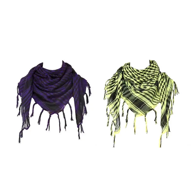 Unisex Tactical Houndstooth Scarf – Warm, Windproof, Spring-Winter