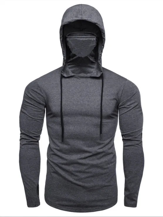 2026 Men Solid Color Hoodies Autumn Leisure Fitness Sweatshirt Men's Thin Sweater Hooded Long-Sleeved Hoodie M-5XL