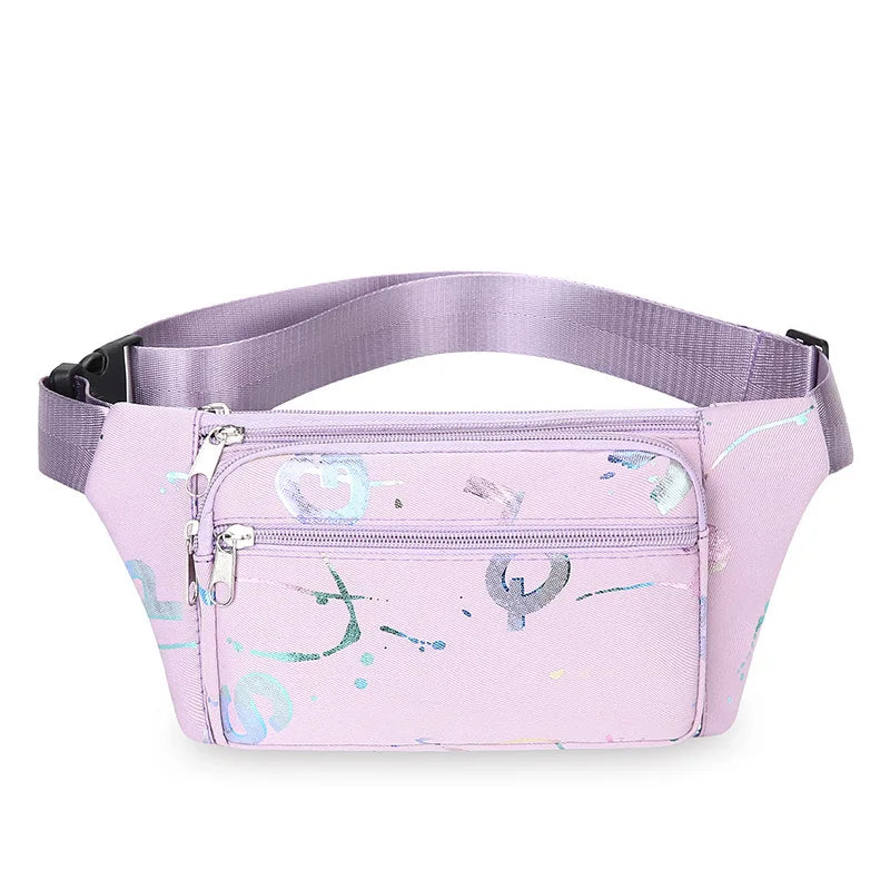 Fanny Packs Women Bronzing Printing Belt Bag Fashion Waist Bags Crossbody Bags Bum Bag Running Travel Workout Waist Bag