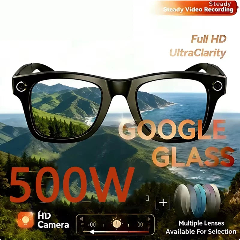Lunettes Intelligentes AI 4K - Caméra, Traduction & Bluetooth