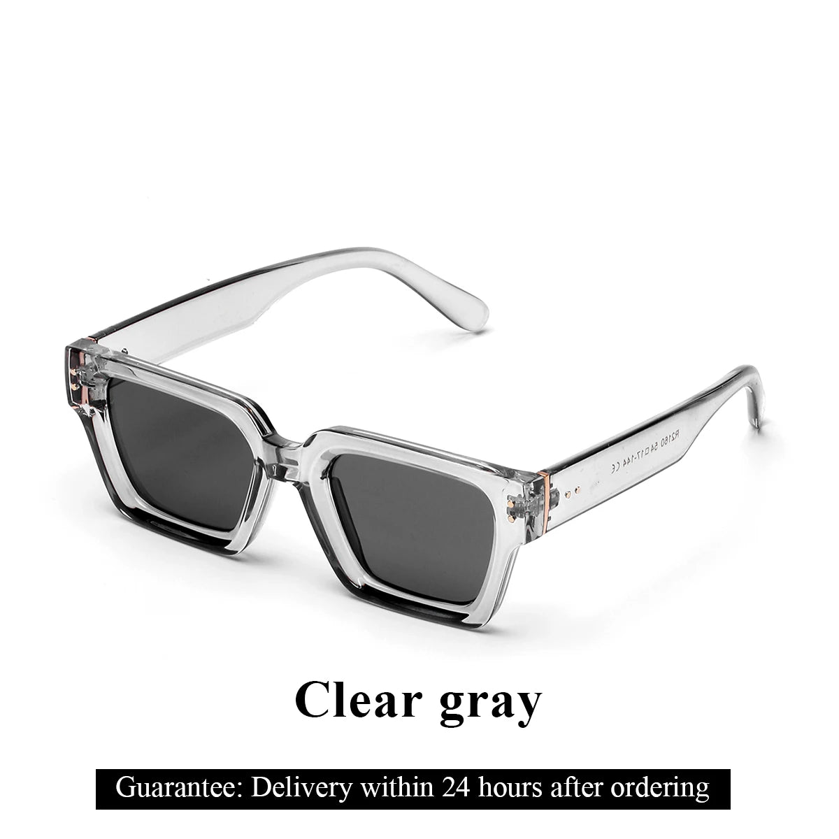 Ruiao Luxury Square Sunglasses for Men – Designer Black Shades UV400