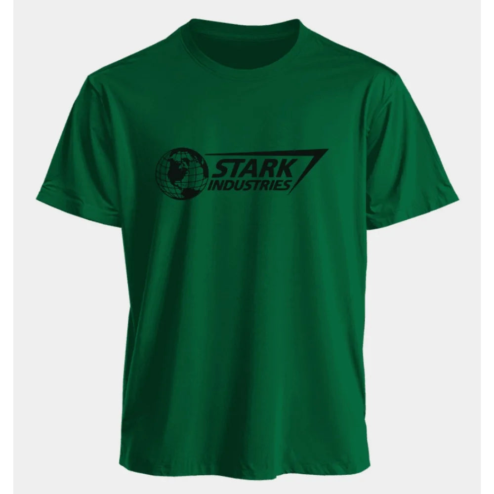 Marvel Men's and Women's T-shirts Iron Man Stark Industries Summer American Spring and Autumn Oversized Sporty Short-sleeved