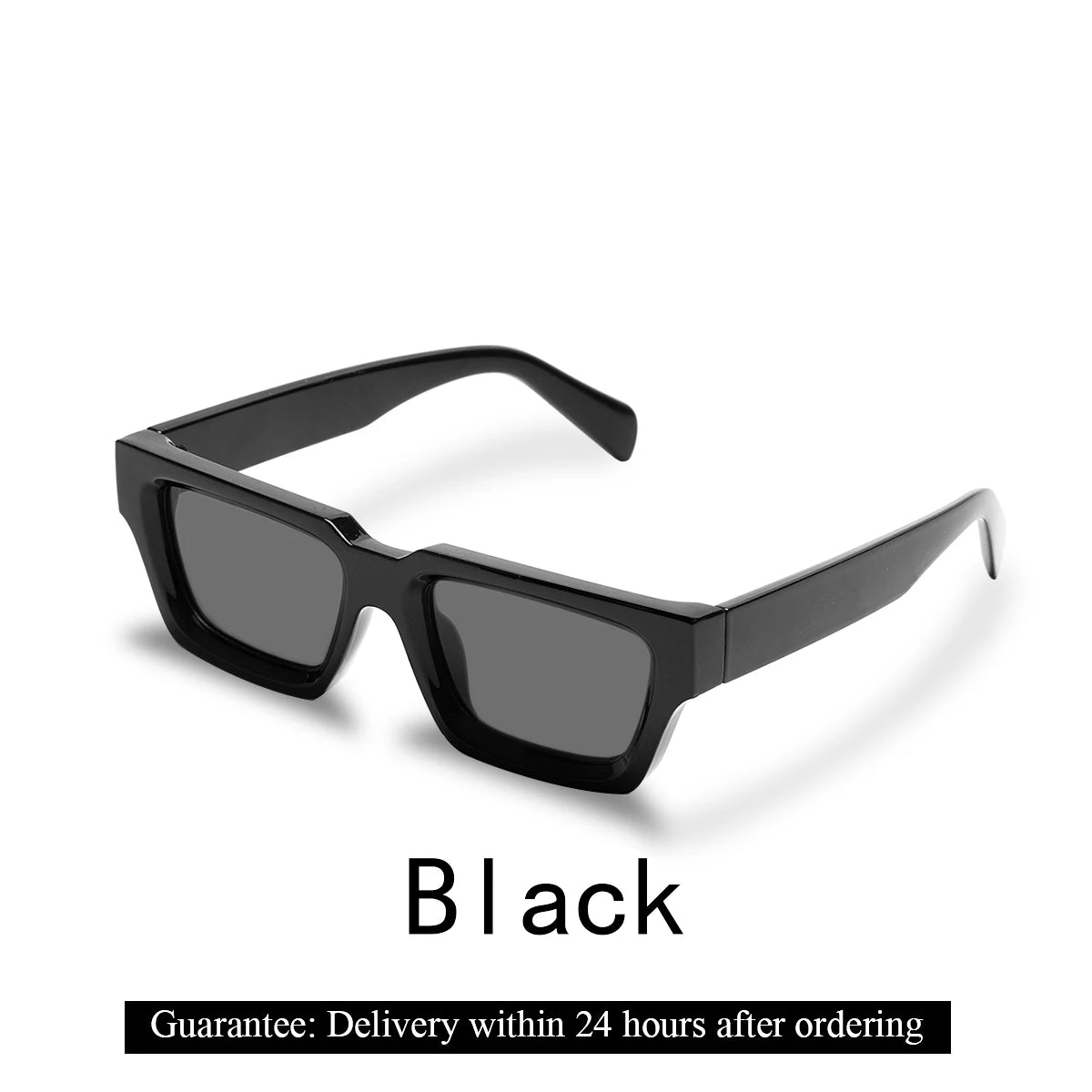 Ruiao Luxury Square Sunglasses for Men – Designer Black Shades UV400